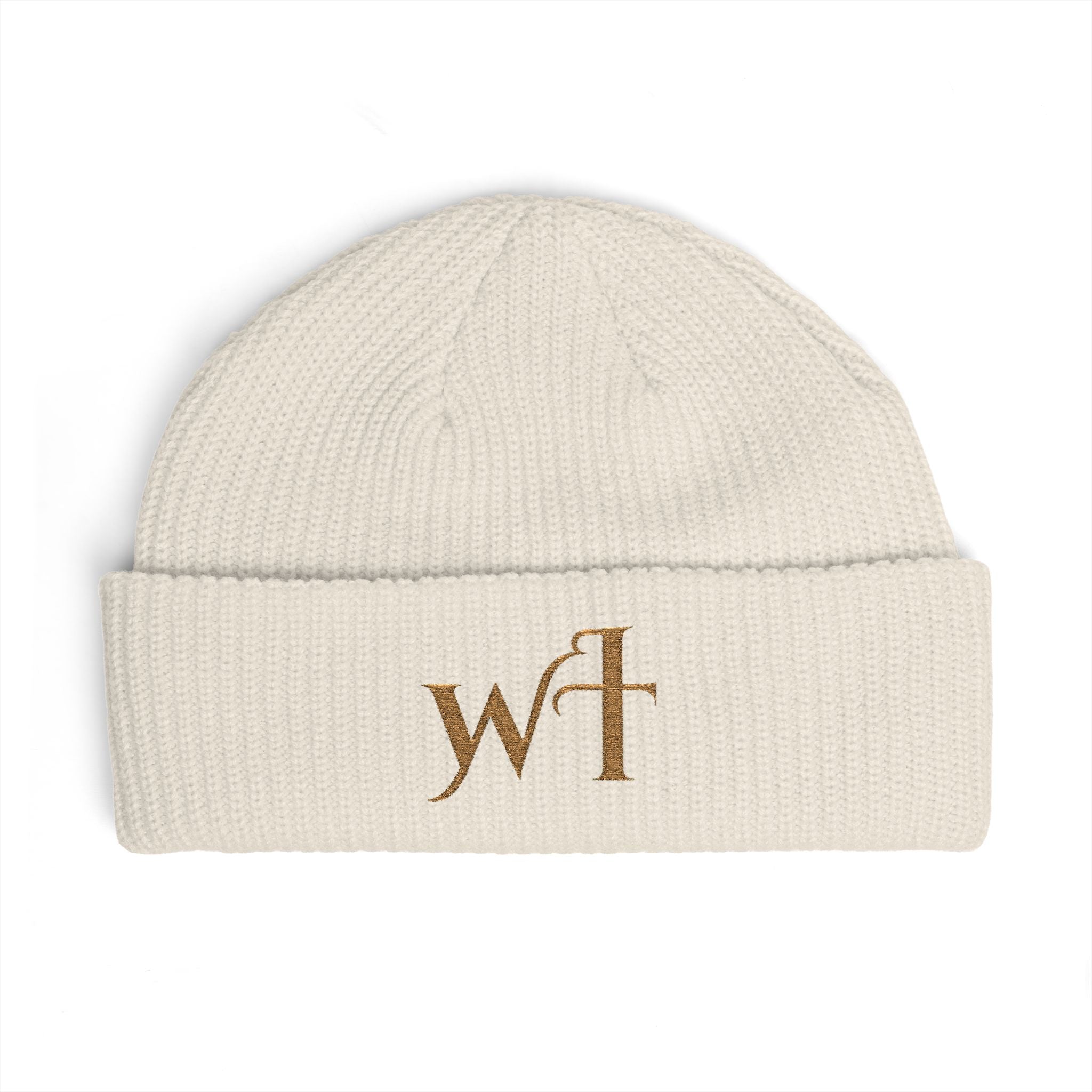 monogram cuff beanie